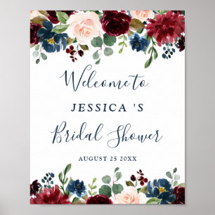 Poster Panneau de bienvenue pour une soirée de mariage en