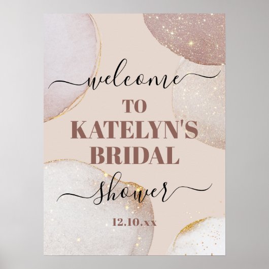 Poster Panneau de bienvenue pour une soirée de mariage Ro (Devant)