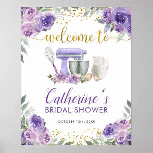 Poster Panneau de bienvenue Purple Stock the Kitchen