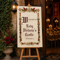 Panneau de bienvenue Renaissance médiévale Moyen Â