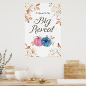 Poster Panneau de bienvenue rose blush et marine pour rév (Cuisine)