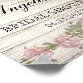 Poster Panneau de bienvenue Rustique Vintage Floral pour (Coin)