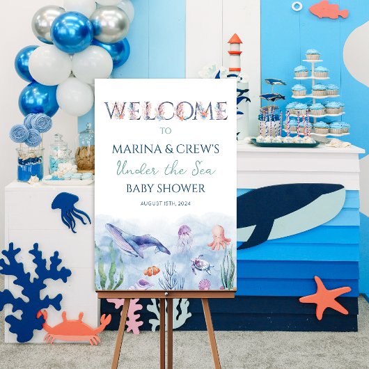 Poster Panneau de bienvenue sous la mer