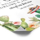 Poster Panneau de Bienvenue Taco Bout Love Fête Cactus (Coin)