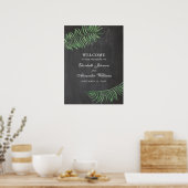 Poster Panneau de bienvenue tropical. Chalkboard mariage  (Cuisine)