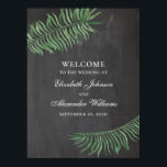 Poster Panneau de bienvenue tropical. Chalkboard mariage<br><div class="desc">Poster d'accueil tropical Chalkboard.</div>