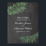 Poster Panneau de bienvenue tropical. Chalkboard mariage<br><div class="desc">Poster d'accueil tropical Chalkboard.</div>