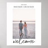 Poster Panneau de bienvenue vertical pour mariage (Devant)