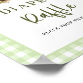 Poster Panneau de billet Refus de Baby shower de grenouil (Coin)