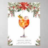 Poster Panneau de boisson signature de Noël (Devant)