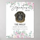 Poster Panneau de boisson signature du chien de berger ca (Devant)