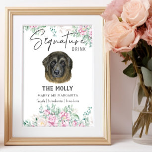 Poster Panneau de boisson signature du chien de berger ca