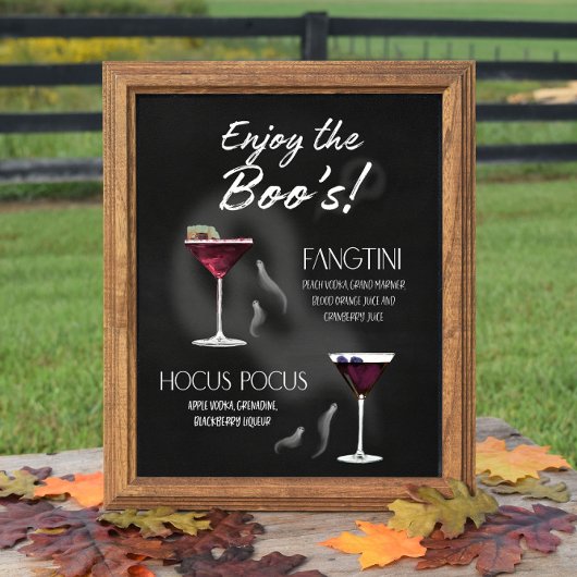 Poster Panneau de boisson signature Halloween