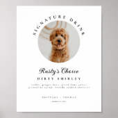 Poster Panneau de boisson signature mariage bar photo de (Devant)