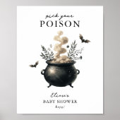 Poster Panneau de boissons 'Choisissez votre poison' chic (Devant)