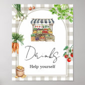Poster Panneau de Boissons de Douche de Marché de Product (Devant)