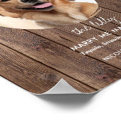 Poster Panneau de boissons de mariage de chien imprimable (Coin)