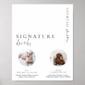 Poster Panneau de boissons de signature de photo minimal (Devant)