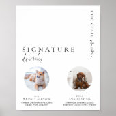 Poster Panneau de boissons de signature moderne minimal p (Devant)