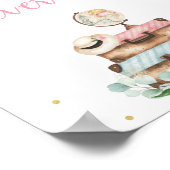 Poster Panneau de Boissons de Voyage de Fiançailles Fleur (Coin)