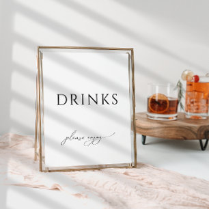 Poster Panneau de boissons fantaisiste et non genré pour