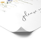 Poster Panneau de boissons Fleurs sauvages colorées (Coin)