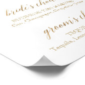 Poster Panneau de boissons Salud en calligraphie dorée él (Coin)