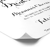 Poster Panneau de boissons signature à feuillage botaniqu (Coin)