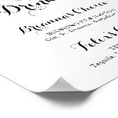 Poster Panneau de boissons signature à l'eucalyptus rusti (Coin)