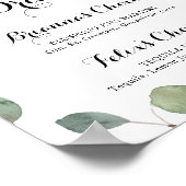 Poster Panneau de boissons signature calligraphiées Eucal (Coin)