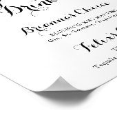 Poster Panneau de boissons signature calligraphique rusti (Coin)