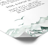 Poster Panneau de boissons signature de la montagne verte (Coin)