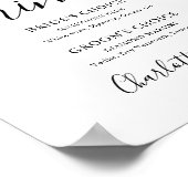 Poster Panneau de boissons signature noir et blanc (Coin)