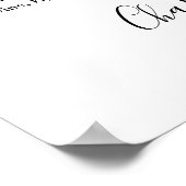 Poster Panneau de boissons signature pour mariage de chie (Coin)