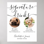Poster Panneau de boissons signature pour mariage de chie (Devant)