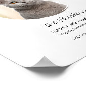 Poster Panneau de boissons signatures de mariage de chat (Coin)