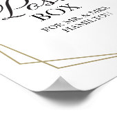 Poster Panneau de boîte aux lettres de mariage - Géométri (Coin)