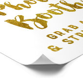 Poster Panneau de Booth de Mariage en Or et Confettis (Coin)