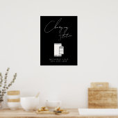 Poster panneau de borne de recharge moderne pour mariage (Cuisine)