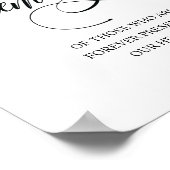 Poster Panneau de bougie de table de mémorial de mariage  (Coin)