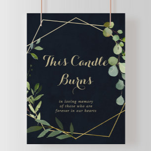 Poster Panneau de bougie géométrique or bleu vert Cette b