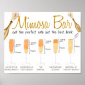 Poster Panneau de brunch de mariage Mimosa Bar (Devant)