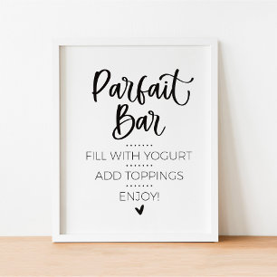 Poster Panneau de Brunch minimaliste moderne Parfait Bar