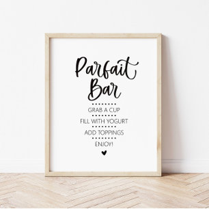 Poster Panneau de Brunch minimaliste moderne Parfait Bar