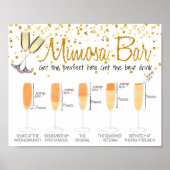 Poster Panneau de buffet Mimosa étincelant pour un brunch (Devant)