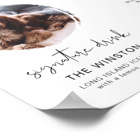 Poster Panneau de buvette de boisson signature ADELLA Mod (Coin)