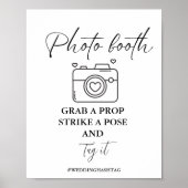 Poster Panneau de cabine photo minimaliste Mariage (Devant)