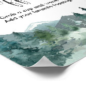 Poster Panneau de cacao chaud et de café montagnes rustiq (Coin)