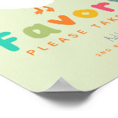 Poster Panneau de cadeau de 2e anniversaire Green Two Sil (Coin)