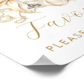 Poster Panneau de cadeau de douche de mariée Champagne & (Coin)